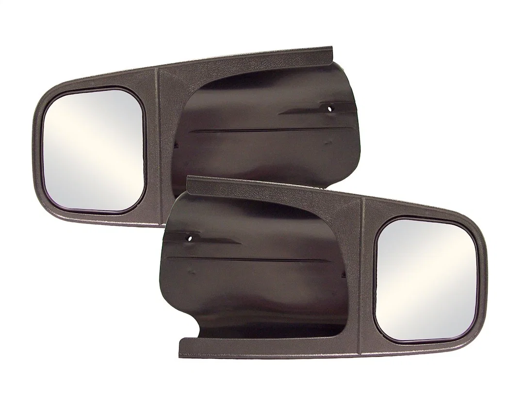 11500 – CIPA Exterior Towing Mirror, Slide On 4-1/2 x 5-1/8 Inch Mirror Non-Extendable Glass Manual Adjust Without Tu...